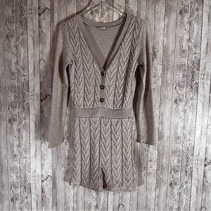 Zara Cable Knit Shorts Romper